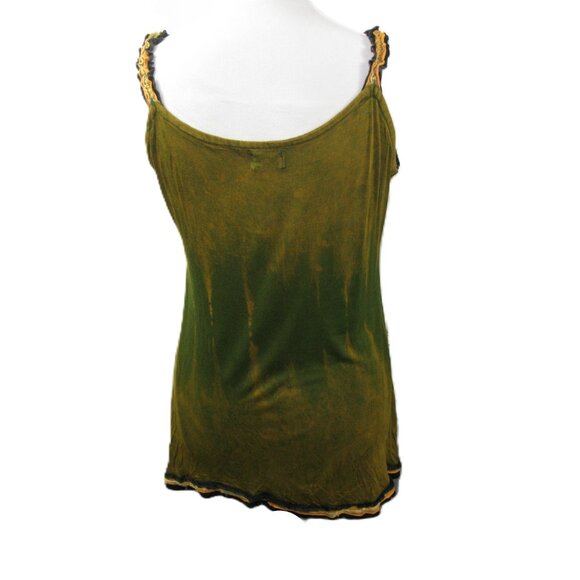 Rising International "Peace" Tie Dye Knit Tank Top Size Large - Picture 4 of 6